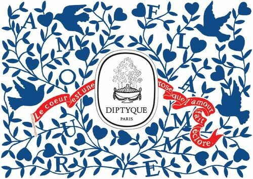 Diptyque2026年情人節，設計限量版包裝獨家圖案