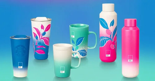 STARBUCKS® + PANTONE™星巴克聯名設計色彩指標Pantone!系列聯名商品大膽探索這個夏天。